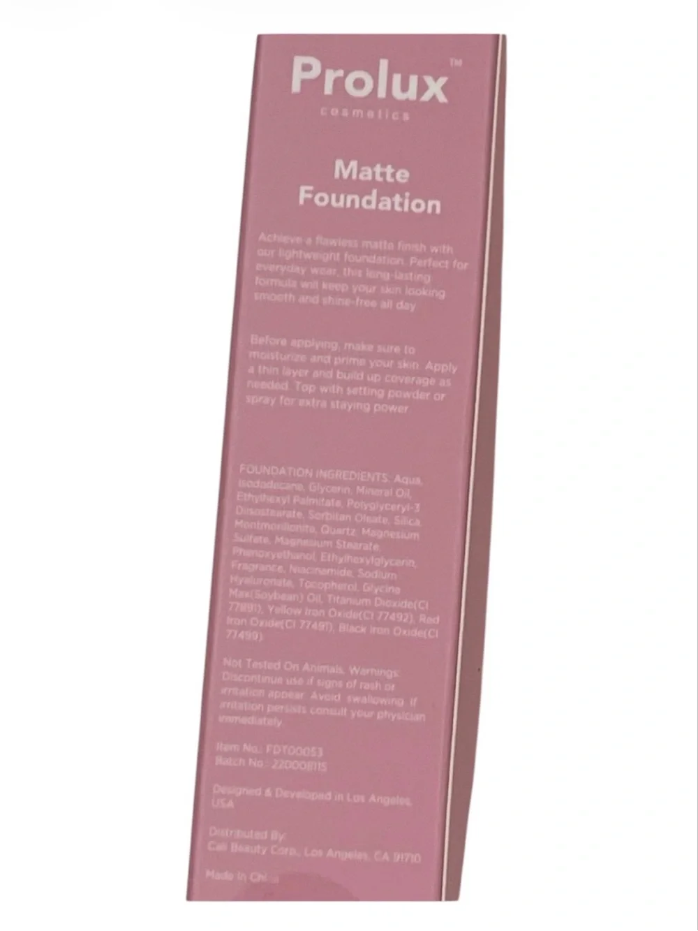 Prolux Matte Foundation Sand NIB New
